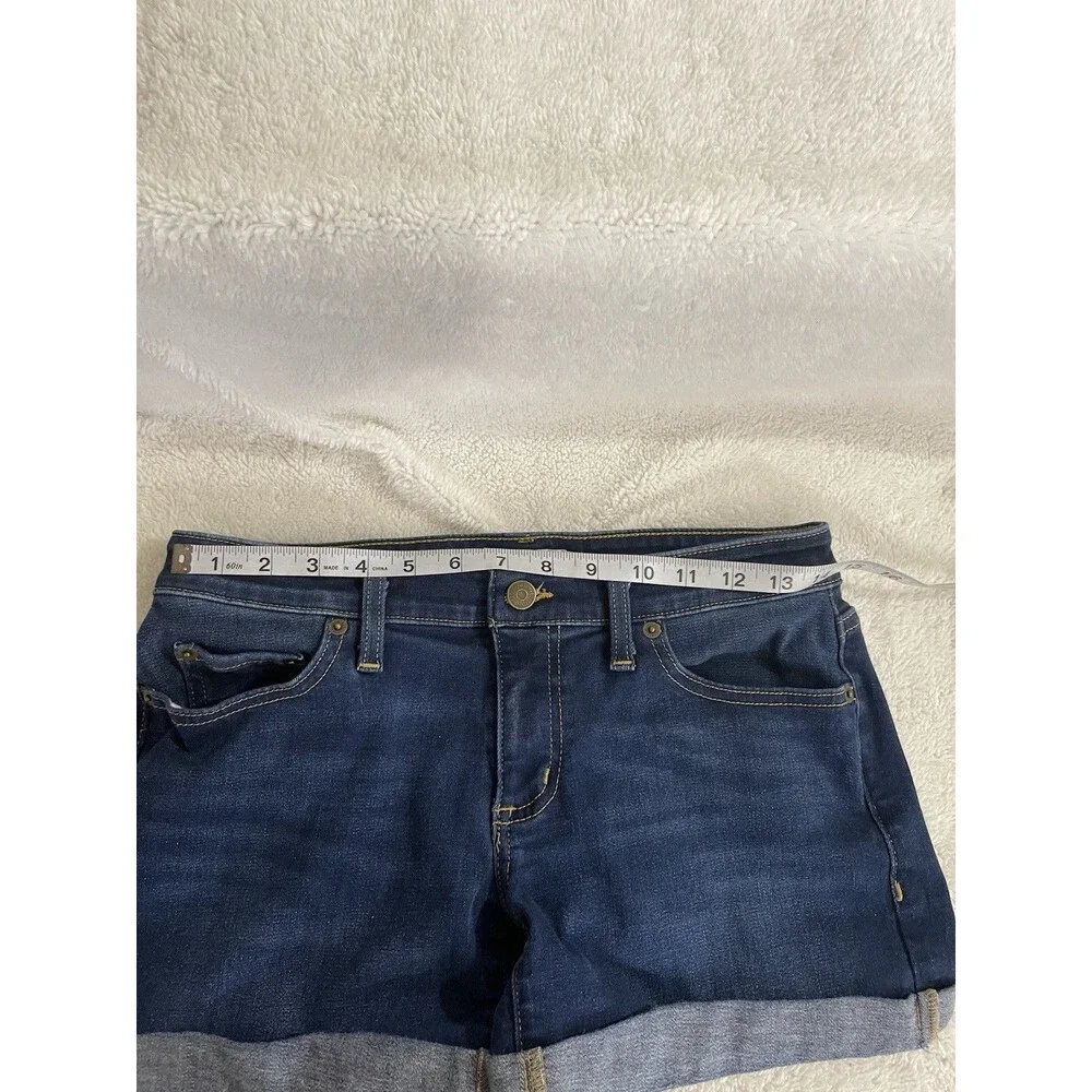 Vineyard Vines Womens Cuffed Denim Jean Shorts Medium Dark Wash Size 2
